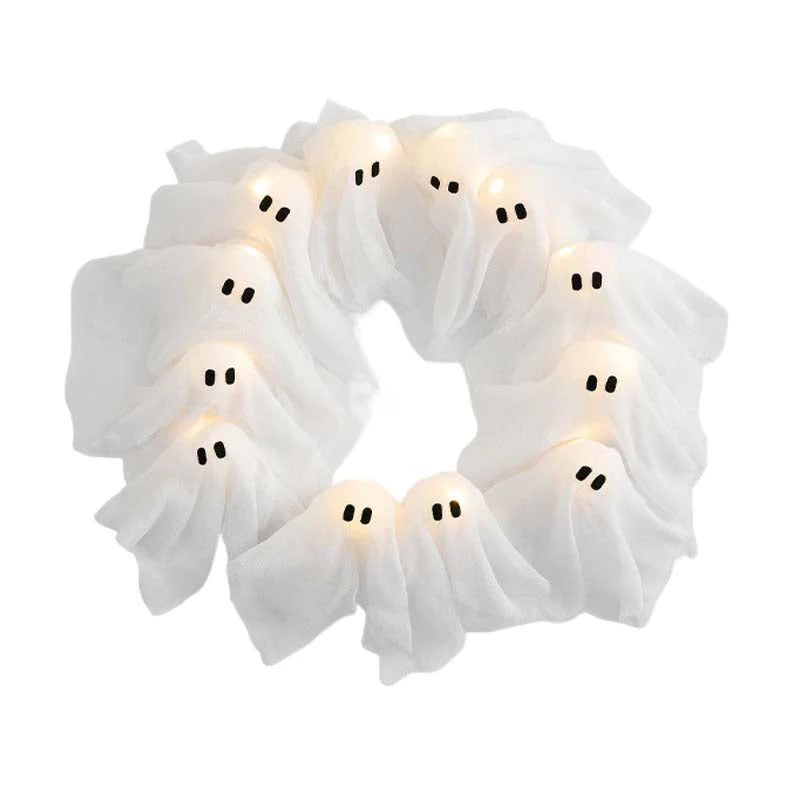 Hallowy™  Ghosts Glow Wreath