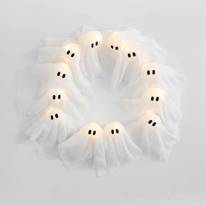 Hallowy™  Ghosts Glow Wreath