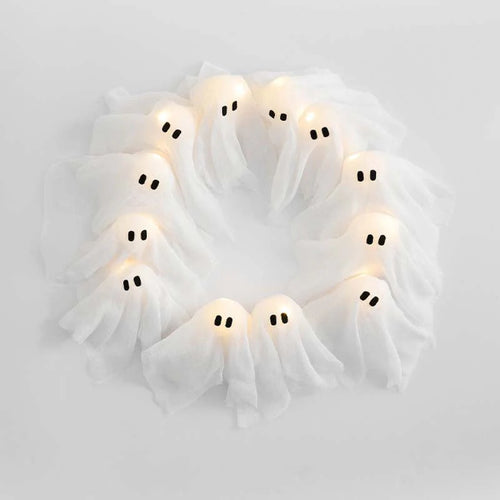 Hallowy™  Ghosts Glow Wreath